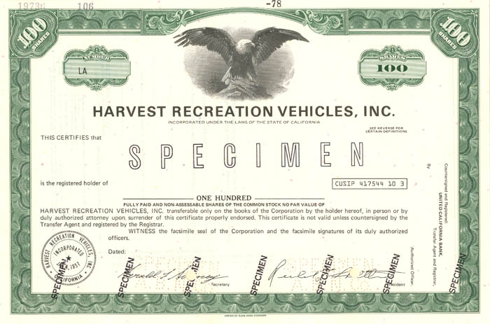 Harvest Recreation Vehicles, Inc.